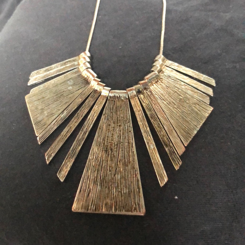 Gold statement necklace